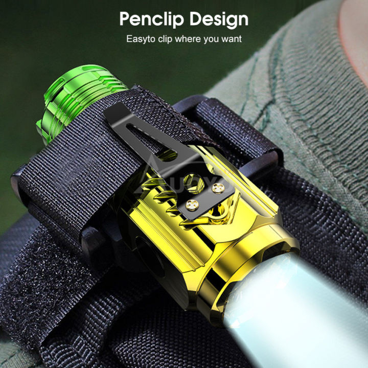 Auoyo%20Flashlight%20MINI%20Flashlight%20USB%20Charging%20Flashlight%20Super%20Bright%20Flashlight%20Waterproof%20Pen%20Clip%20Flashlight%20Three%20Eye%20Design%20Portable%20Torch%20for%20Camping%20Outdoor%20Super%20Bright%20Five%20Lighting%20Modes%20-%20Image%205