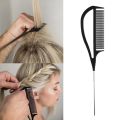 【Daily Necessities For Anyone Store】Hairdressers Barbers Metal Tail Comb Rat Tail Comb For Styling 7 Colours Heat Fine Highlight Foiling Combs.
