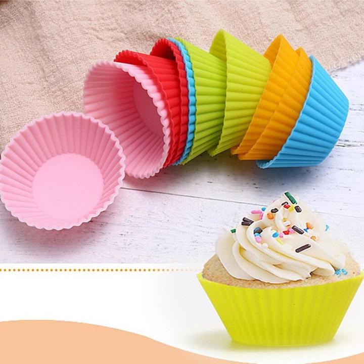 6Pcs%20Baking%20Cup%20Liner%20Molds%20Round%20Shape%20Silicone%20/Aluminium%20Cupcake%20Mold%20Maker%20Tray%20Diy%20Cake%20Decorating%20Tools%20-%20Image%202