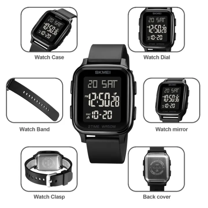 SKMEI%201858%20Square%20Waterproof%20Calendar%20Countdown%20Electronic%20Digital%20Dual%20Display%20LED%20Luminous%20Watch%20-%20Image%209