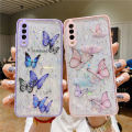 Colorized Butterfly for Samsung A50 Phone case a32/a42/a52 Soft Silicone a72/M12/S21u Protective Sleeve. 