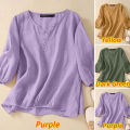 Ladies comfortable Overs size Everyday Casual Sleeve Leisure Solid Color Tunic Tops. 