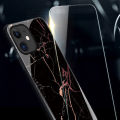 Phone Case for Samsung Galaxy S24 Back Cover Fashion Marble Hard Tempered Glass Protector Soft Silicone Cover For Samsung Galaxy S24 Ultra Plus Cover Cases. 