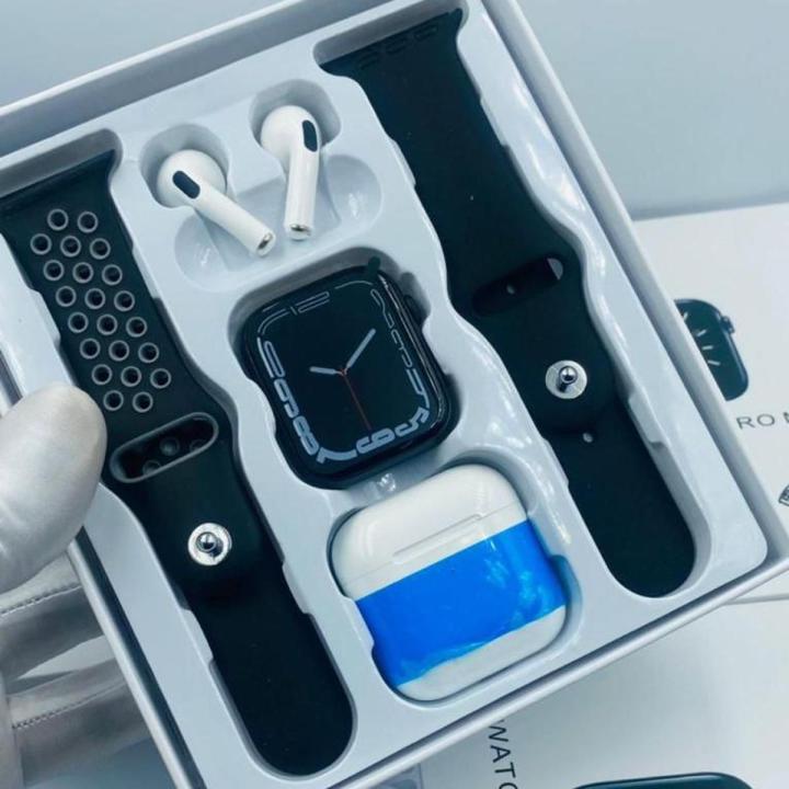 T55 Pro Max Smartwatch With Dual Strap And Airpot Combo Smart Watch 