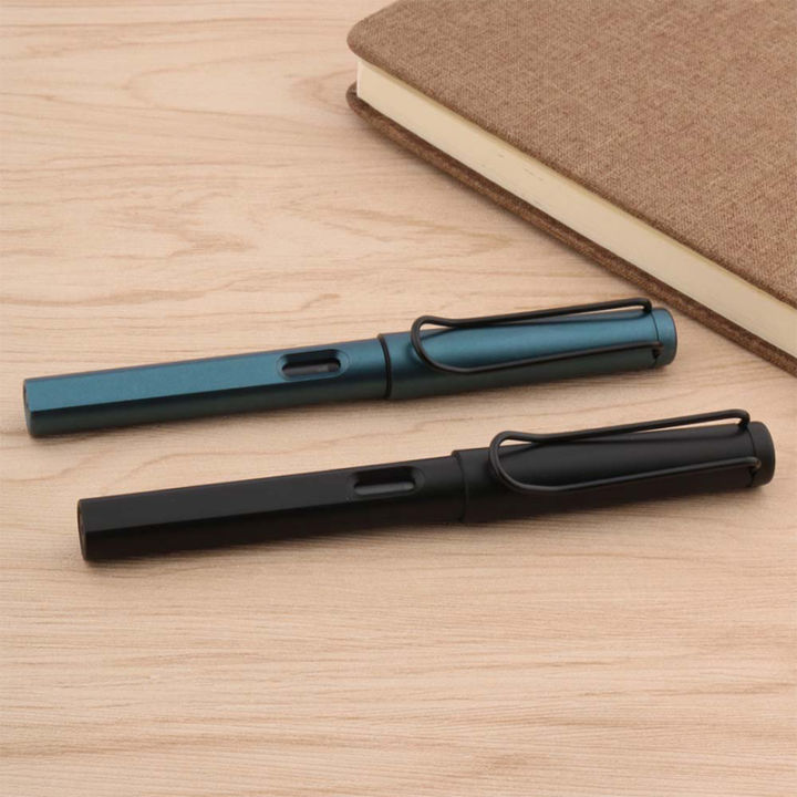 Dark Grey Fountain Pen Clip Plastic Ink Pens Stationery School Office