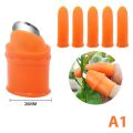 Silicon Vegetable and Fruit Thumb Cutter Finger Cutter 5 in 1 - Kitchen Accessories. 