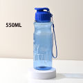 Transparent Water Bottle Portable Sport Cup for Drinking Kitchen Tools 550ML Water Bottle For School Gym Travel Girl Boy.