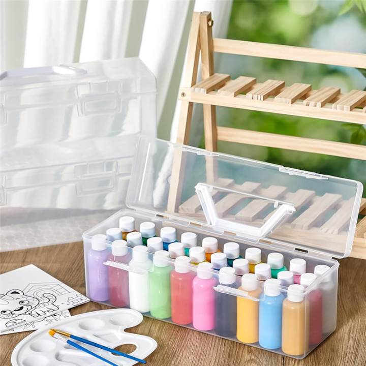 3%20Pcs%20Paint%20Storage%20Box%20for%202%20Fl.%20Oz%20Acrylic%20Paints,%20Acrylic%20Portable%20Craft%20Art%20Organizer%20with%20Handle,%2030%20Bottles%20White%20-%20Image%207