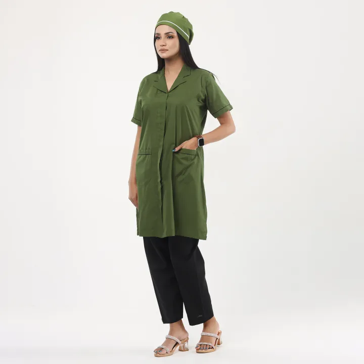 Nursing%20Dress%20Full%20Set%20Made%20by%20Torre%20Febric/Female%20Nursing%20Dress%20Olive%20Color%20With%20Half%20Sleeve%20and%20Three%20quarter%20sleeve/Medical%20Nursing%20Apron%20-%20Image%207