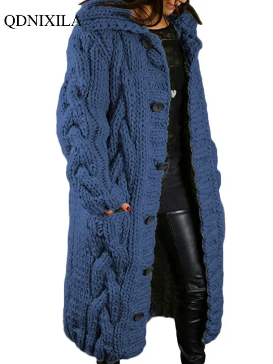 2022%20Autumer%20Winter%20Long%20Sleeve%20Top%20Crew%20Neck%20Women%20Sweater%20Knit%20Cardigan%20Pull%20Button%20Thick%20Warm%20Loose%20Casual%20Long%20Coat%20Oversize%20-%20Image%205