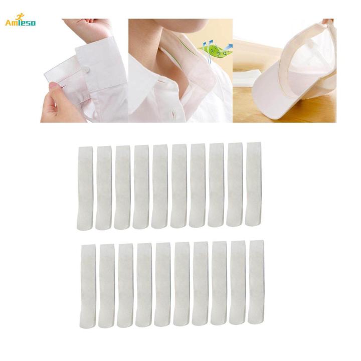 20Pcs Collar Protector Sweat Mat Moisture Wicking Sweat Absorbing Strips