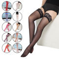 Fashion New Female Stockings with Lace Edge Office Lady Wear Candy Color Over Knee Stocking Thin Silk High Tube Socks Women Girl. 