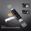 5 in 1 Multifunction Converter OTG Usb 2.0 Type C/Usb /Micro Usb/Tf/SD Memory Card Reader OTG Card Reader Adapter Mobile Phone Accessories. 