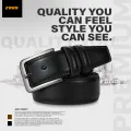 Zays Full-Grain Leather Belt For Men – Anti-Crack, Hand-Stitched, Cut-to-Fit with Luxury Box. 