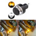 2 Pc Led Motorcycle Handlebar End Turn Signal Light Universal 22Mm Indicator Flasher Handle Bar Blinker Side Marker Lamp Any Bike.