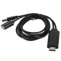 USB Female to HDMI Male HDTV Adapter Cable for iPhone 7/7plus/6s. 