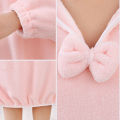 Winter long home coral velvet bathrobes, ladies can wear absorbent bath towels and thickened household hooded long-sleeved bath dresses. 