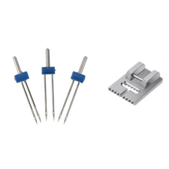 BRADOO-6Pack%20Double%20Twin%20Needles%20Wrinkled%20Needle%20with%202%20PCS%209%20Groove%20Pintuck%20Presser%20Foot%20for%20Sewing%20Machine%20Accessories%205FM%20-%20Image%204