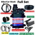DC 24V Heavy Duty Double Motor Water Pump With 30 FOOT Pipe For Bike, Car Washing, Garden, irrigation & Medicine Spray .Double Motor Water Pump For Bike, Car Washing, Garden, irrigation & Medicine Spray.