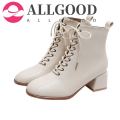 women Ankle boots PU Leather 35-39 feet length boots for women Round Toe Chelsea boots high heel boots AB784. 