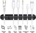 Cable Organizer Silicone USB Winder Desktop Tidy Management Clip Cable Holder For Mouse Headphone Protector Wire Organizer Clamp. 