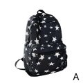 White Star Printed Solid Backpack Bookbag Student Back To School Casual Fashion Nylon Travel Women's Large Backpacks. 