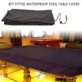 8Ft Billiard Pool Table Cover with Drawstring Durable Waterproof Table Cover for Rectangle Table, Black.