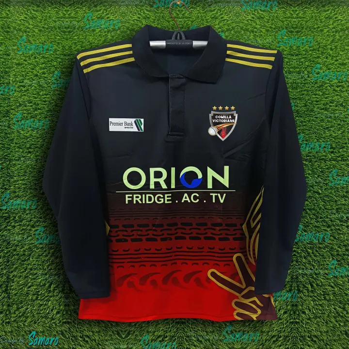 Cumilla Victorians Full Sleeve Polo PBL Jersey For Man - BPL Cricket Jersey - Comilla Jersey 2026/27