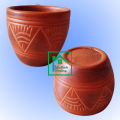 Clay Cup.  Clay Tea Cup. Matir cup. Matir Tea cup. Handmade. Organic .Clay Tea Cup.   Dinner set. matir cup set.  6 cup & press .  Mallik Trading. 