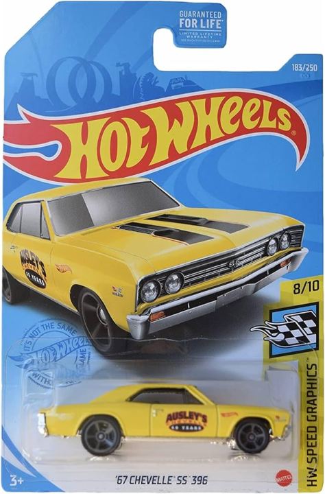 67 Chevelle SS 396 Yellow HotWheels Car