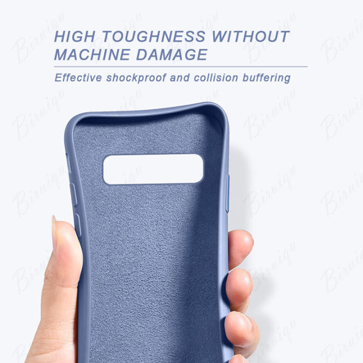 Biruiqu%20For%20Samsung%20Galaxy%20S10%20Plus%20S10+%20Case%20Liquid%20Silicone%20Soft%20Rubber%20Shockproof%20Cover%20-%20Image%205