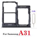 For Samsung Galaxy A31 Sim Tray Micro SD Card Slot with Sim Ejector Pin Replacement Part. 
