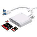 DSLR camera high speed CF card reader TF memory card microSD multi-function 3-in-1 mobile phone adapter. 