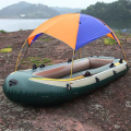 Orange Blue Inflatable Boat Tent Canvas Inflatable Boat Tent Fishing Boat Rainproof Awning with Dual Hole Mat. 