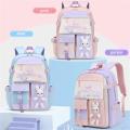 Waterproof Cute Cartoon Rabbit Tide Color Backpack/School Rabbit Backpack Large Capacity.