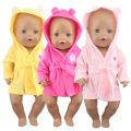 【The road to happiness Store】Bathrobe Suit Doll Clothes Born Baby Fit 17 inch 43cm Doll For Baby Gift.