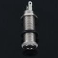 Electric Guitar Jack Chrome Threaded Cylinder Output Input Jack Plug Sockets 1/4 inch for Electric Guitar. 