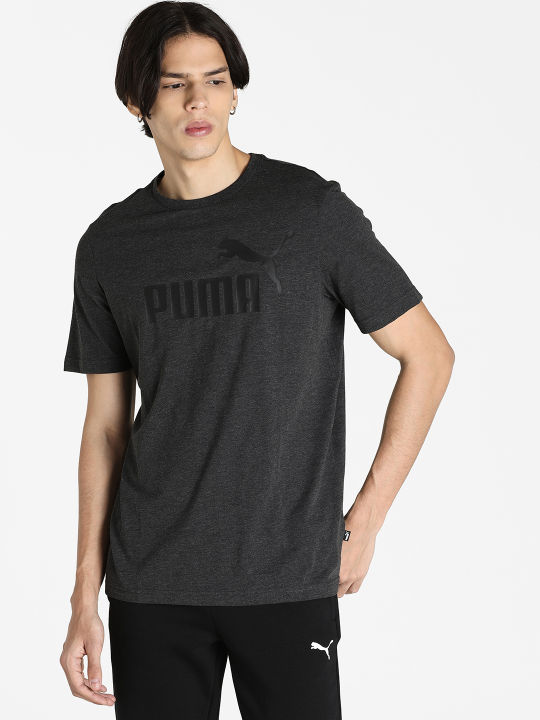 PUMA ESSHeatherTeeDarkGrayHeather Tee for Men