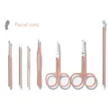18Pcs/Set Rose Gold Stainless Nail Art Tools Kits Steel Nail Clipper Cutter Trimmer Ear Pick Grooming Kit Manicure Set Pedicure Toe Tools. 