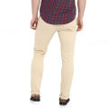 Slim-Fit Chino Gabardine Pants - Cream. 
