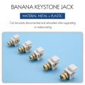 Speaker Post Snap-in Banana Keystone Jack - White, 10Pcs. 