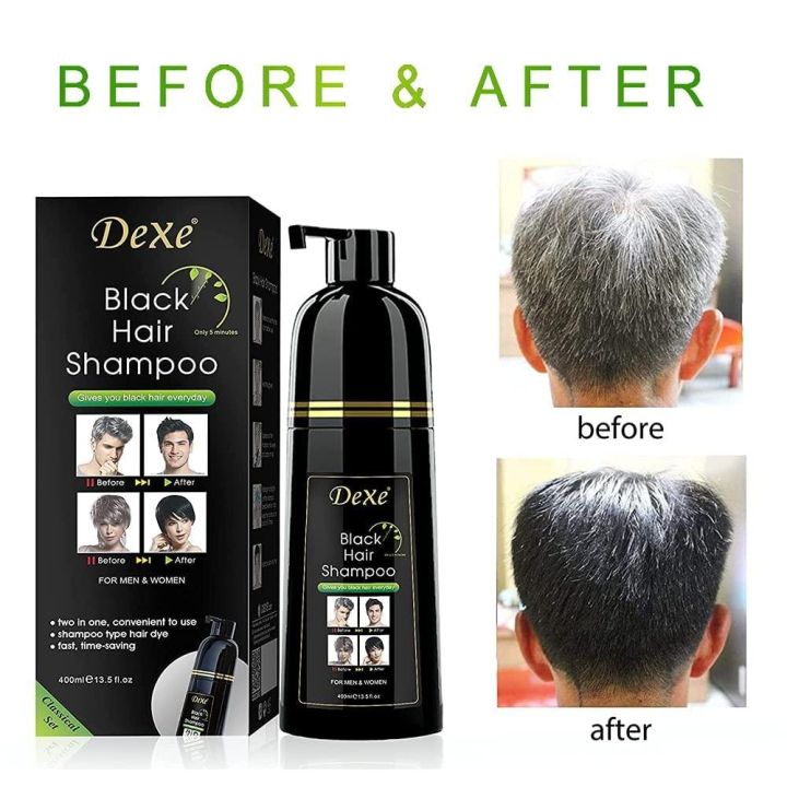 Dexe Black hair shampoo comb 200ml