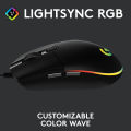 Logitech G102 Light Sync Gaming Mouse with Customizable RGB Lighting, 6 Programmable Buttons, Gaming Grade Sensor, 8 k dpi Tracking,16.8mn Color, Light Weight. 