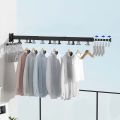 Folding Clothes Hanger Aluminum Retractable Drying Rack Wall-mounted Laundry Storage Space Save Home Hotel Clothes Hanger.