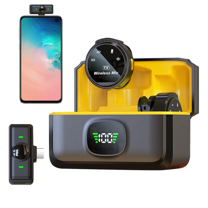 Baoer%20J6%20Wireless%20Lavalier%20Microphone%20Magnetic%20Lapel%20Noise%20Reduction%20Microphones%20With%20Digital%20Display%20Charging%20Case%20For%20Recording%20Interview%20-%20Image%2010