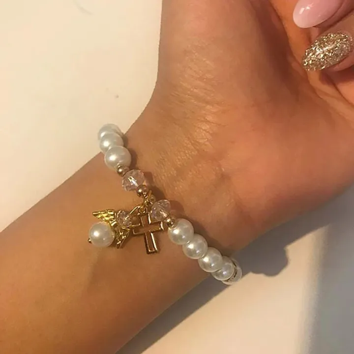 Religious%20Pearl%20Bracelet%20Angel%20Wing%20Cross%20Beaded%20Bracelet%20Baby%20Shower%20Girl%20Boy%20Baptism%20Gift%20-%20Image%205