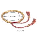 Handmade Tibetan Buddhist Braided Cotton Copper Beads Lucky Rope Bracelet For Women Thread Bracelets. 