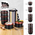 Stainless Steel Insulated Lunch Box Stackable Lunch Box Microwave Safety Food Storage Container Portable Outdoor Lunch Box. 