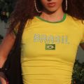 Y2k Brazil Alphabet Print Retro Summer Women Crop Top T-Shirts Harajuku Street Wear High Street O Neck Short Sleeve T Shirt.