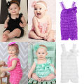 【KuaKe Mall】(New) girls lovely cutie bowknot lace ruffle Joyti toddler Baby sling jumpsuit romper. 
